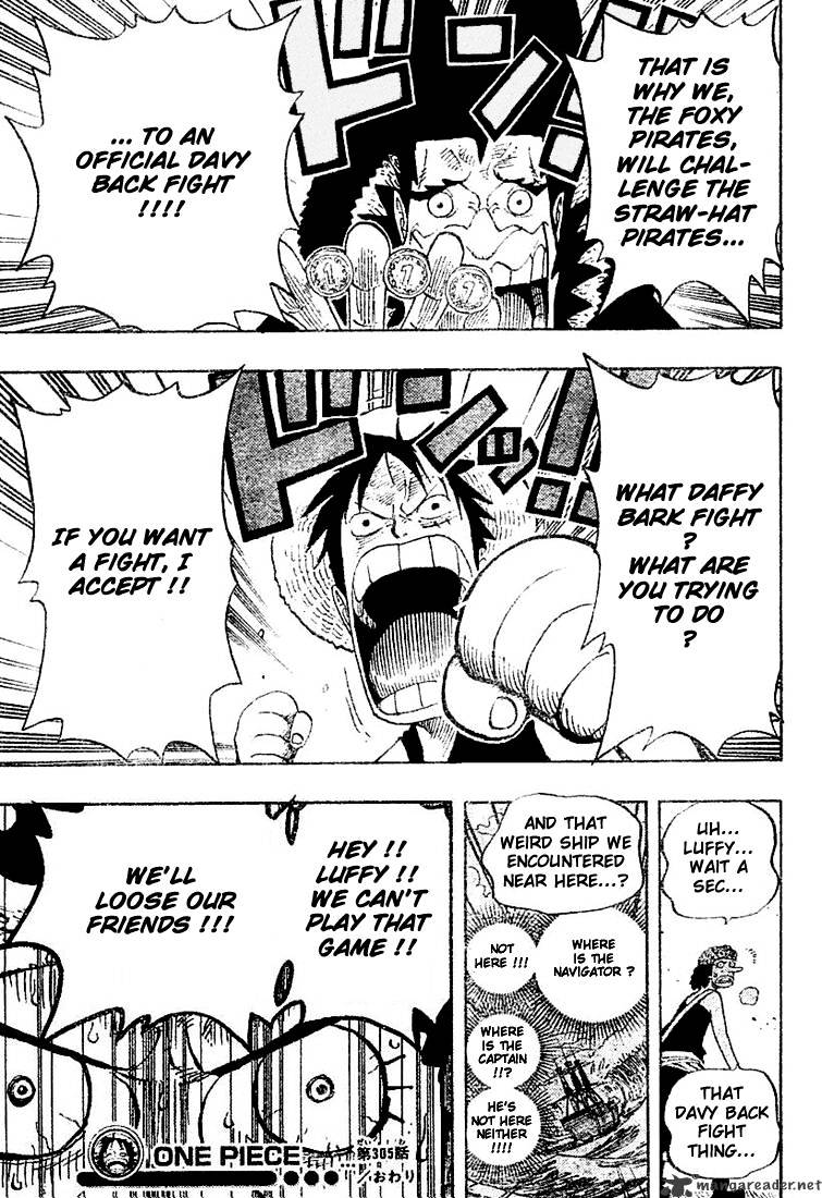 One Piece - Chapter 305 : Foxy, The Silver Fox