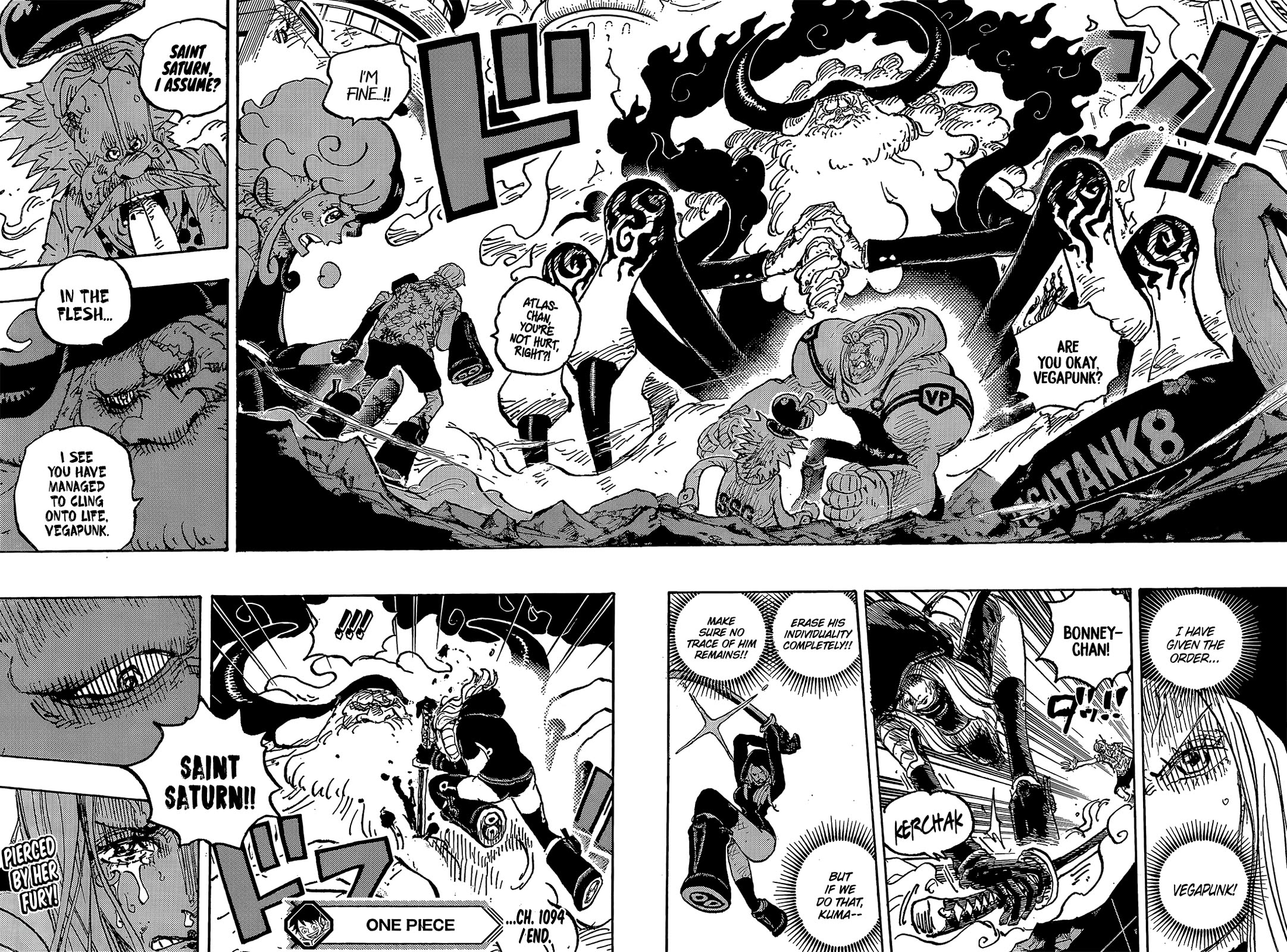 One Piece - Chapter 1094: St. Jay Garcia Saturn Of The Five Elders - The Defence Science Warrior God