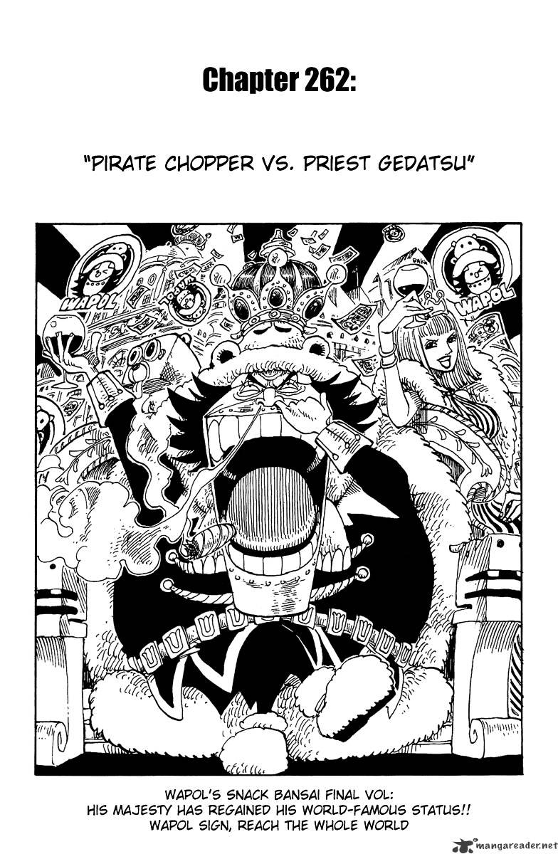 One Piece - Chapter 262 : Chopper The Pirate Vs Priest Gedatsu