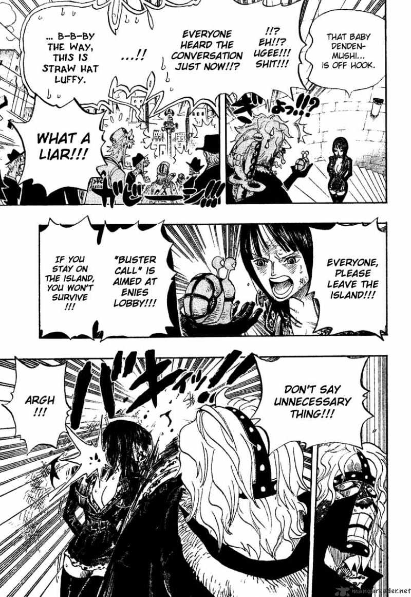 One Piece - Chapter 409 : Bad News Emergency Boardcasting