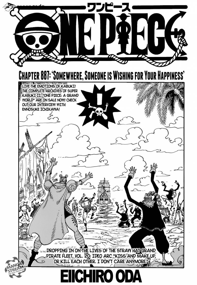 One Piece - Chapter 887 : Somewhere, Someone Is Wishing For Your Happiness