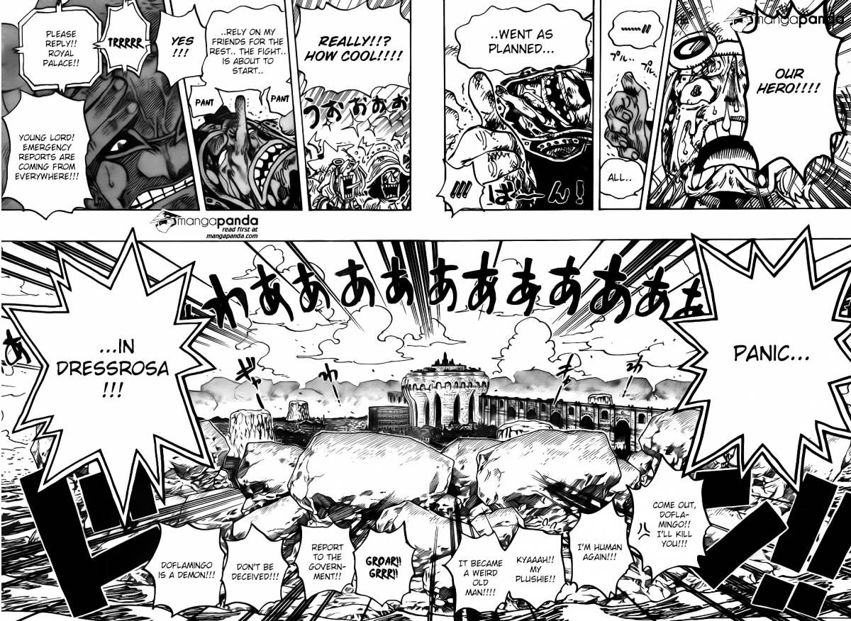 One Piece - Chapter 743 : Big Jolts In Dressrosa