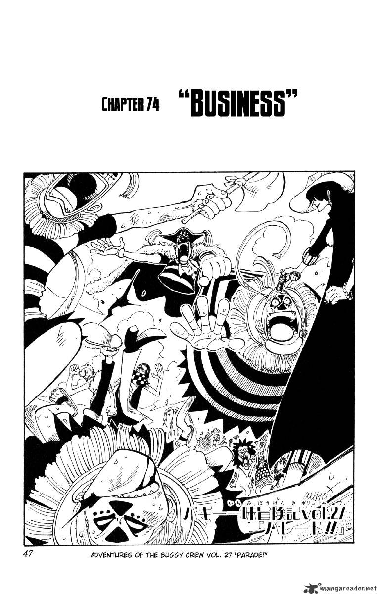 One Piece - Chapter 74 : Business