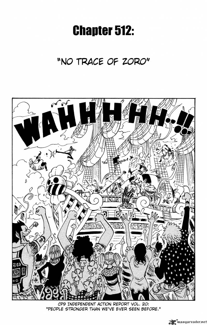 One Piece - Chapter 512 : Zoro, Vanished