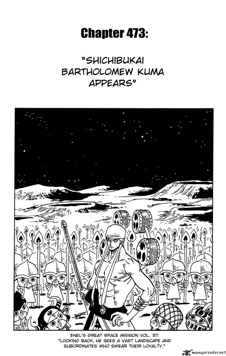 One Piece - Chapter 473 : Royal Shichibukai Bartholemew Kuma Appears