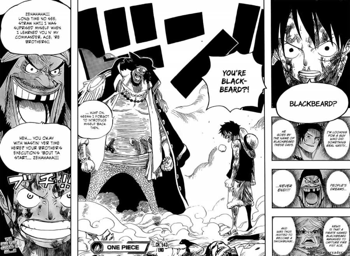 One Piece - Chapter 543 : Strawhat And Blackbeard