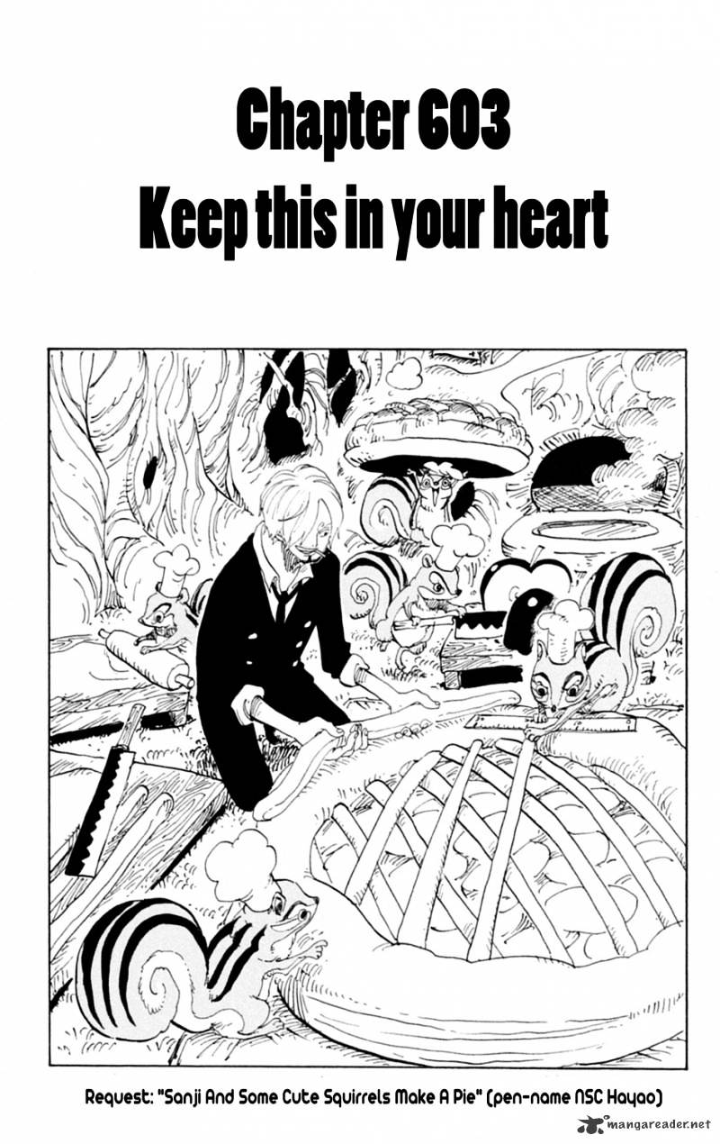 One Piece - Chapter 603 : Keep It In Your Heart