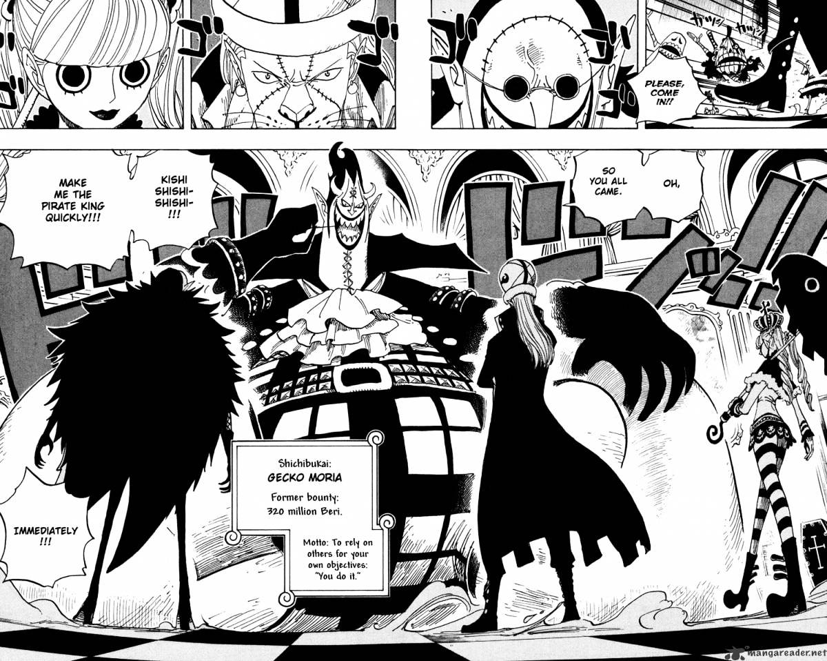 One Piece - Chapter 455 : King Of The Depths The Shichibukai Gecko Moria