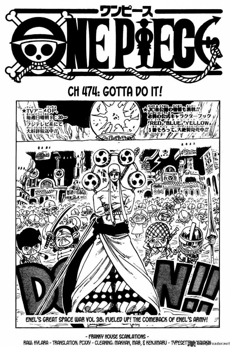 One Piece - Chapter 474 : Just Gotta Do This!!!