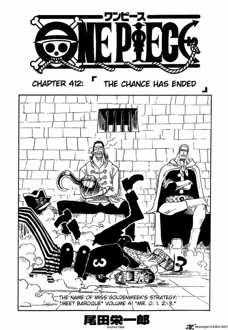 One Piece - Chapter 412 : The Chance Has Ended