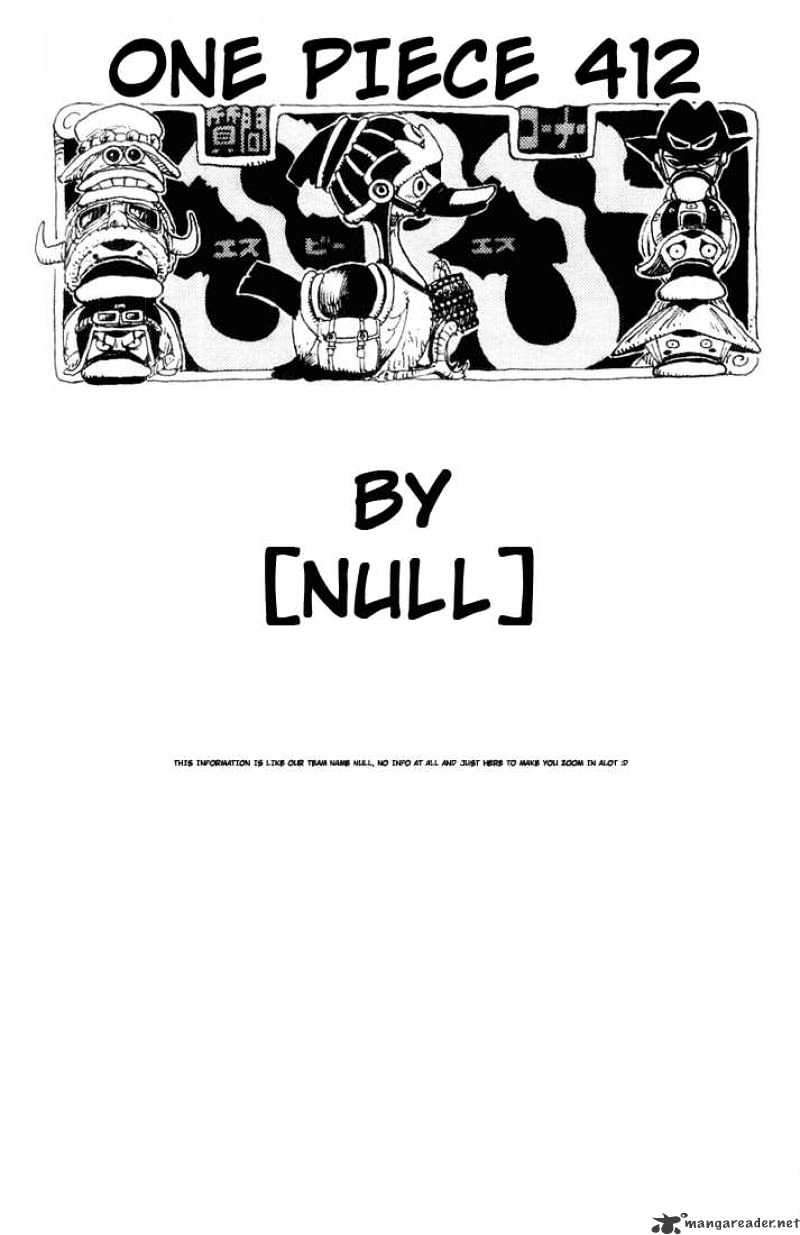 One Piece - Chapter 412 : The Chance Has Ended