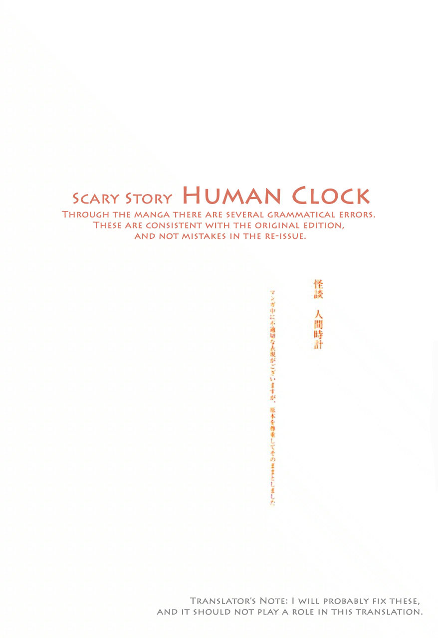 Ningen Tokei (Scary Story: Human Clock) - Vol.1 Chapter 1