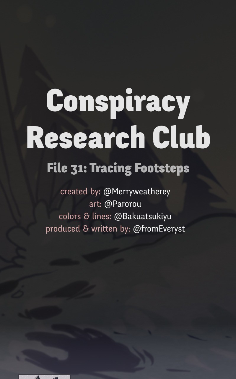 @Crc_Luna: Conspiracy Research Club - Vol.2 Chapter 31: Tracing Footsteps