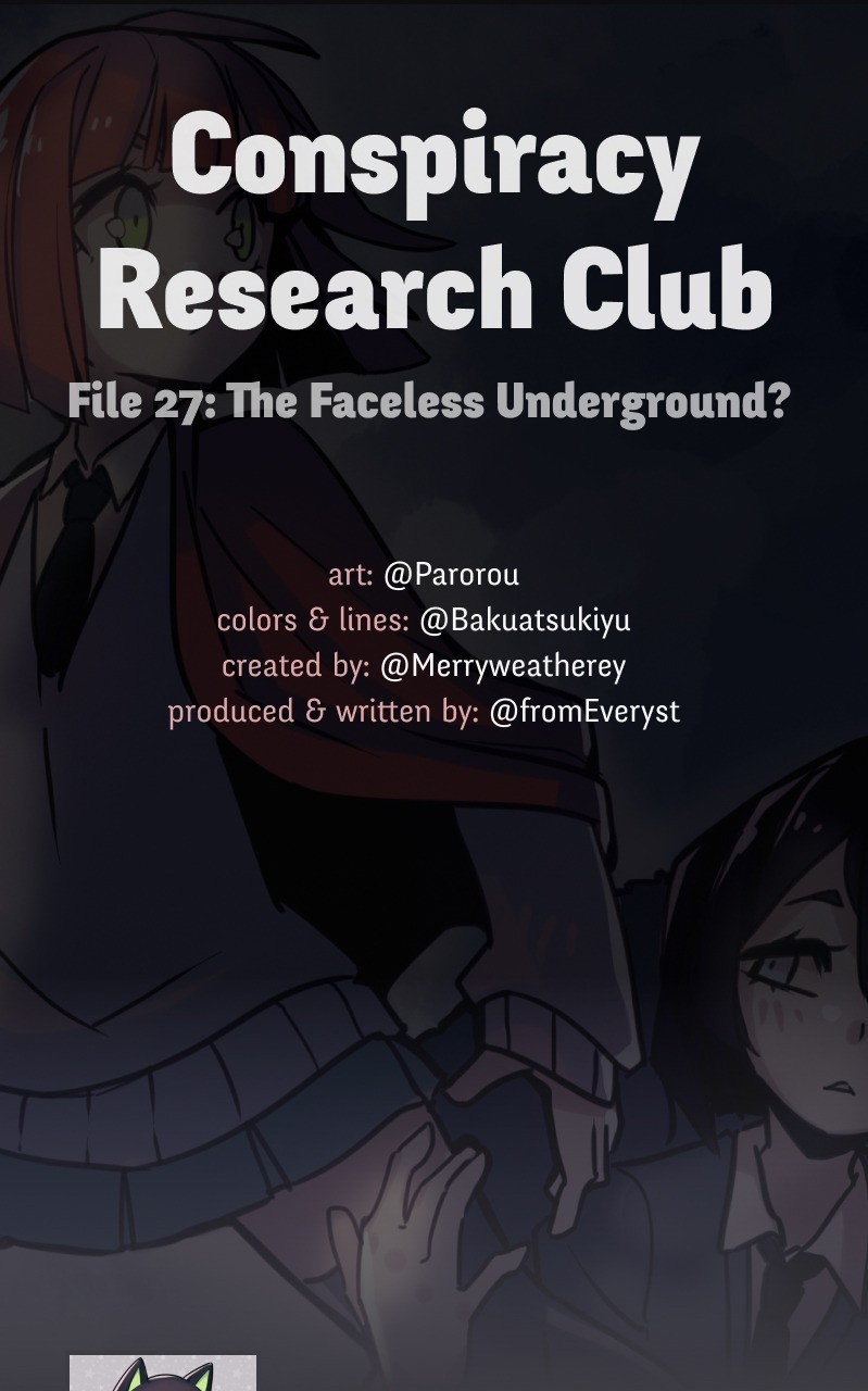 @Crc_Luna: Conspiracy Research Club - Vol.2 Chapter 27: The Faceless Underground