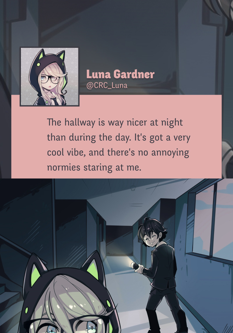 @Crc_Luna: Conspiracy Research Club - Vol.1 Chapter 2: The Screaming Hallway