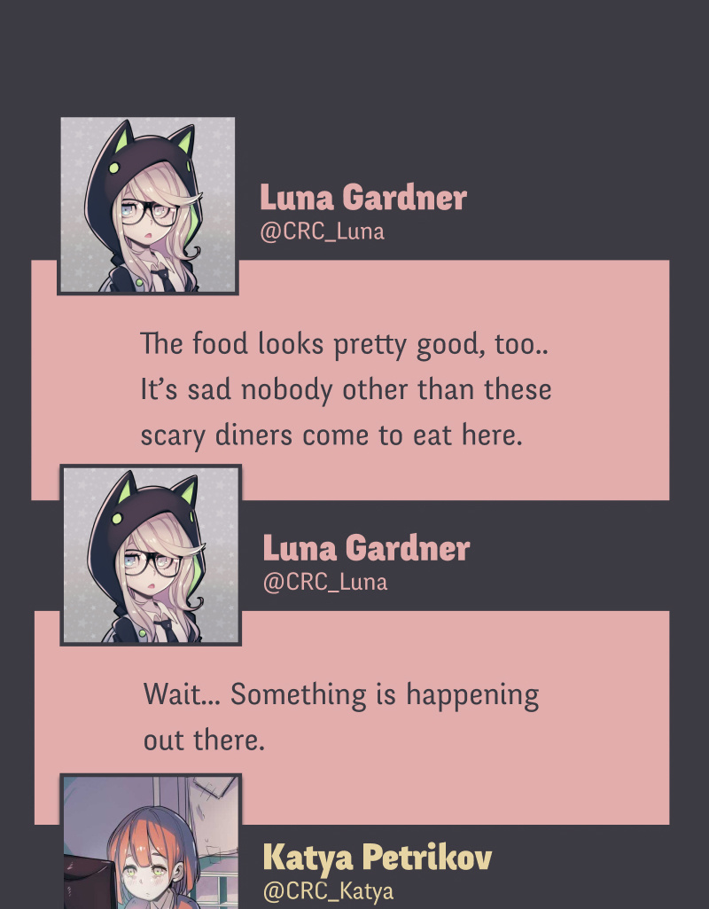 @Crc_Luna: Conspiracy Research Club - Vol.1 Chapter 7: Diner (2)