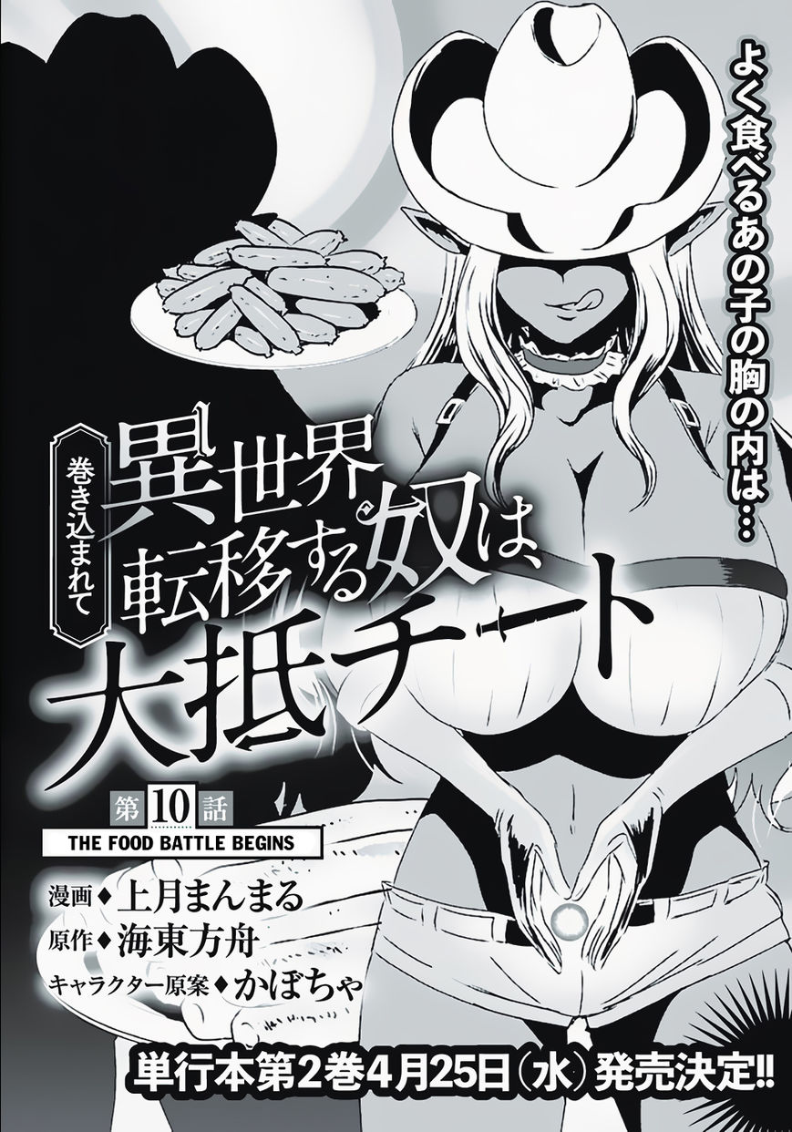 Makikomarete Isekai Teni Suru Yatsu Wa, Taitei Cheat - Chapter 10 : The Food Battle Begins