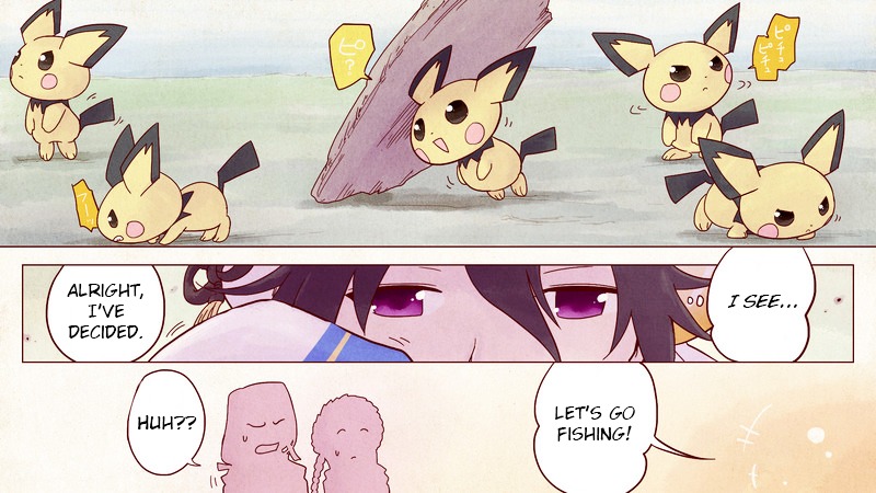 Pokémon + Nobunaga No Yabou ~Ranse Iroemaki~ - Chapter 3 : The Yellow Scroll: Hanbei & Kanbei