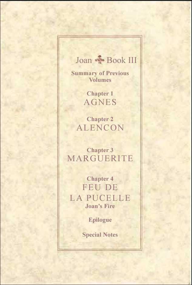 Joan - Vol.3 Chapter 1 : 1 Agnes  2 Alencon  3 Marguerite  4 Feu De La Pucelle (Joan's...