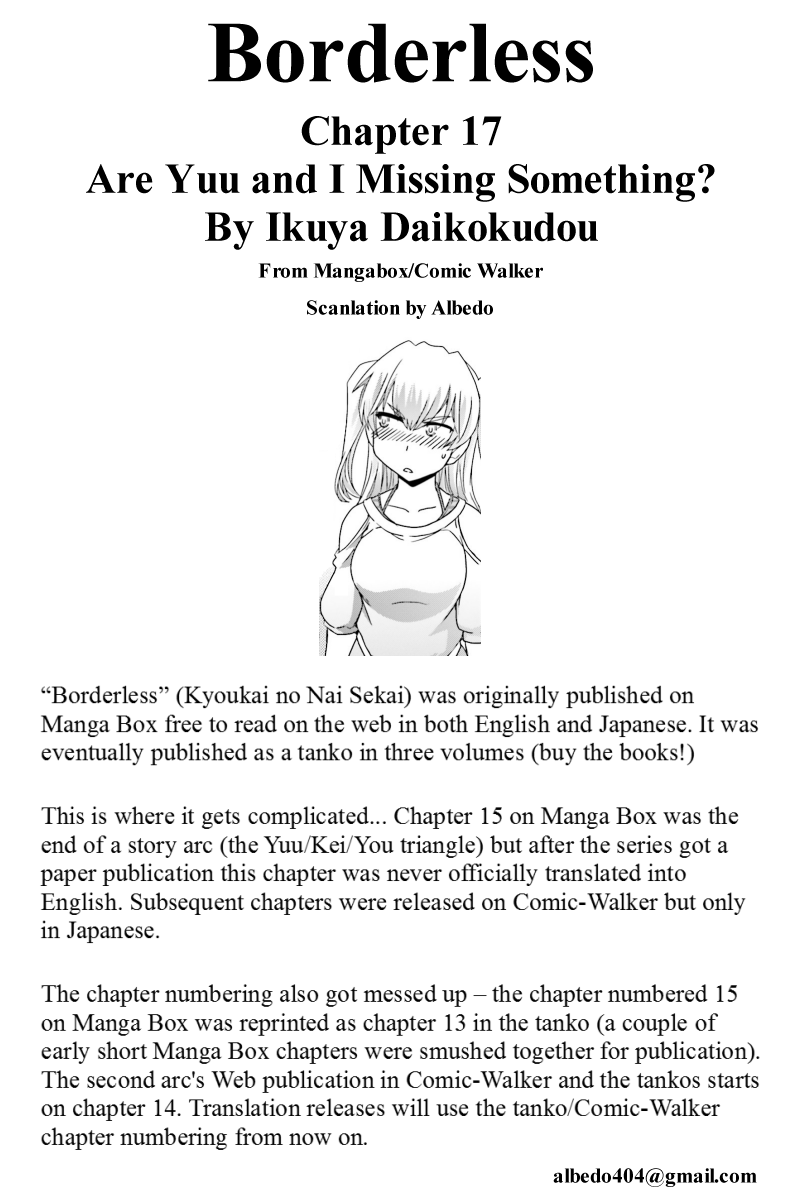 Kyoukai No Nai Sekai - Chapter 17: Are Yuu And I Missing Something?