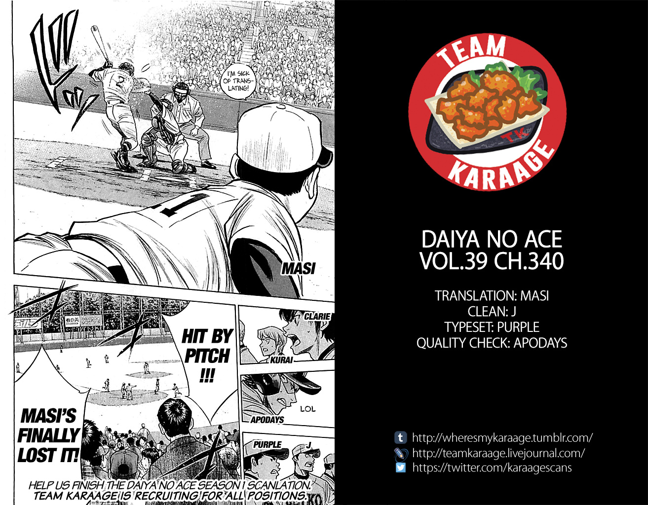 Daiya No A - Vol.39 Chapter 340: I Can't Afford To Lose.