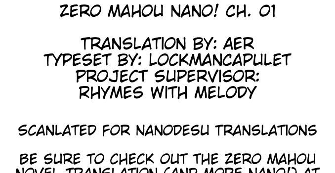 Zero Kara Hajimeru Mahou No Sho Nano! - Chapter 1