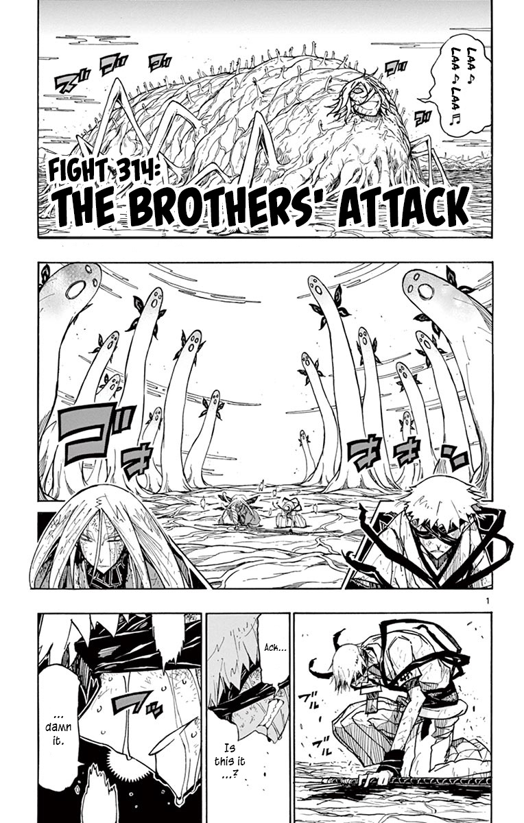 Joujuu Senjin!! Mushibugyo - Vol.32 Chapter 314: The Brothers' Attack