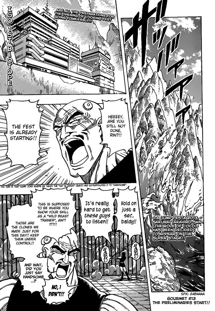 Toriko - Chapter 213 : The Preliminaries Start!!