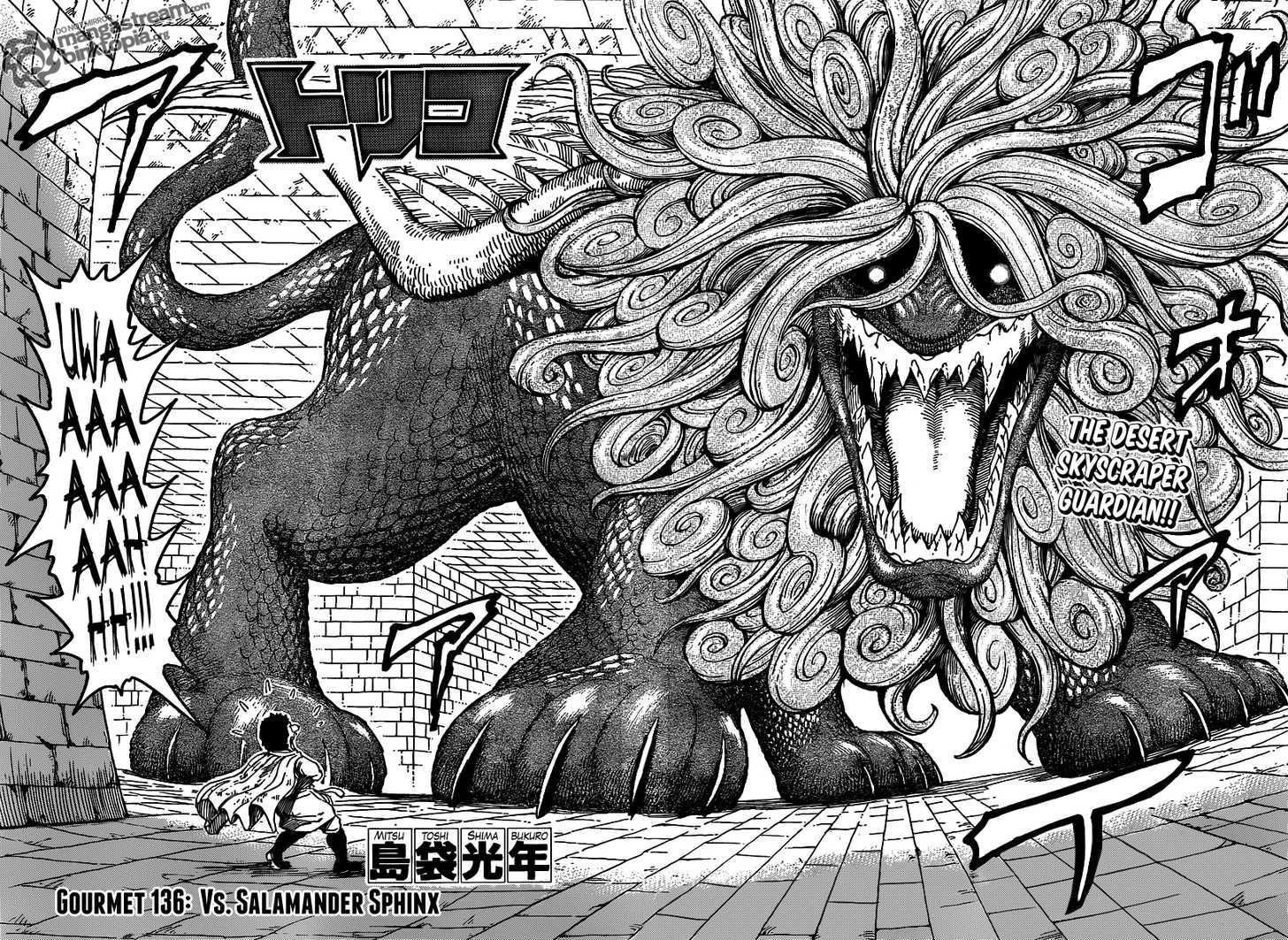 Toriko - Chapter 136 : Vs. Salamander Sphinx