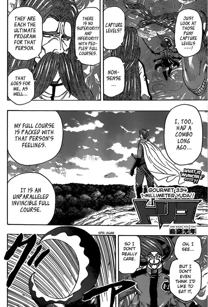 Toriko - Chapter 334 : 1-Millimeter Yuda!!