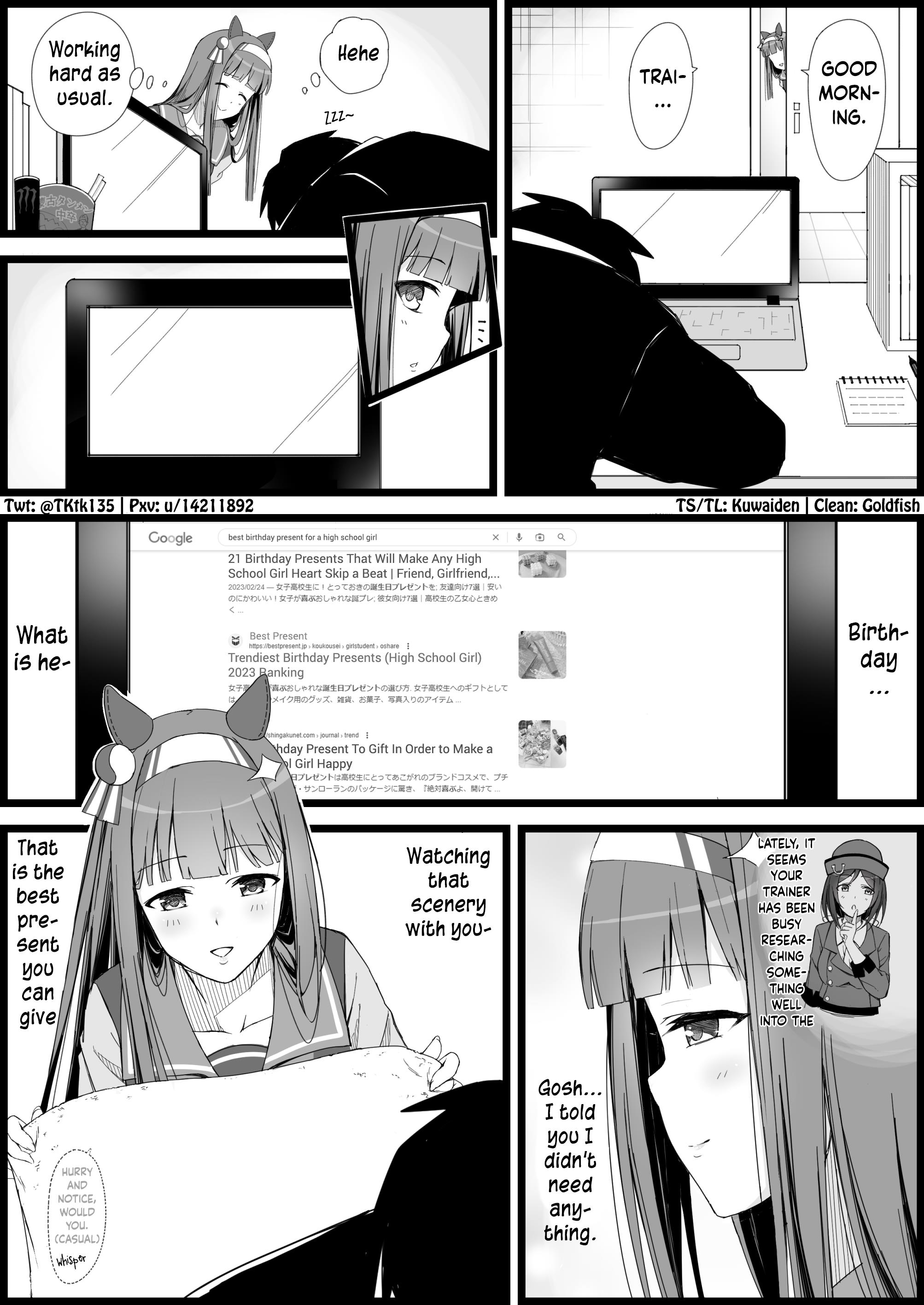 Uma Musume Pretty Derby - The Scenery Of A Roommate (Doujinshi) - Chapter 6.5: Special Week And Silence Suzuka 4 Extra