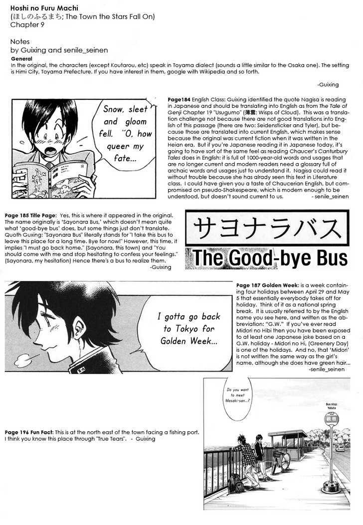 Hoshi No Furu Machi - Vol.1 Chapter 9 : The Goodbye Bus