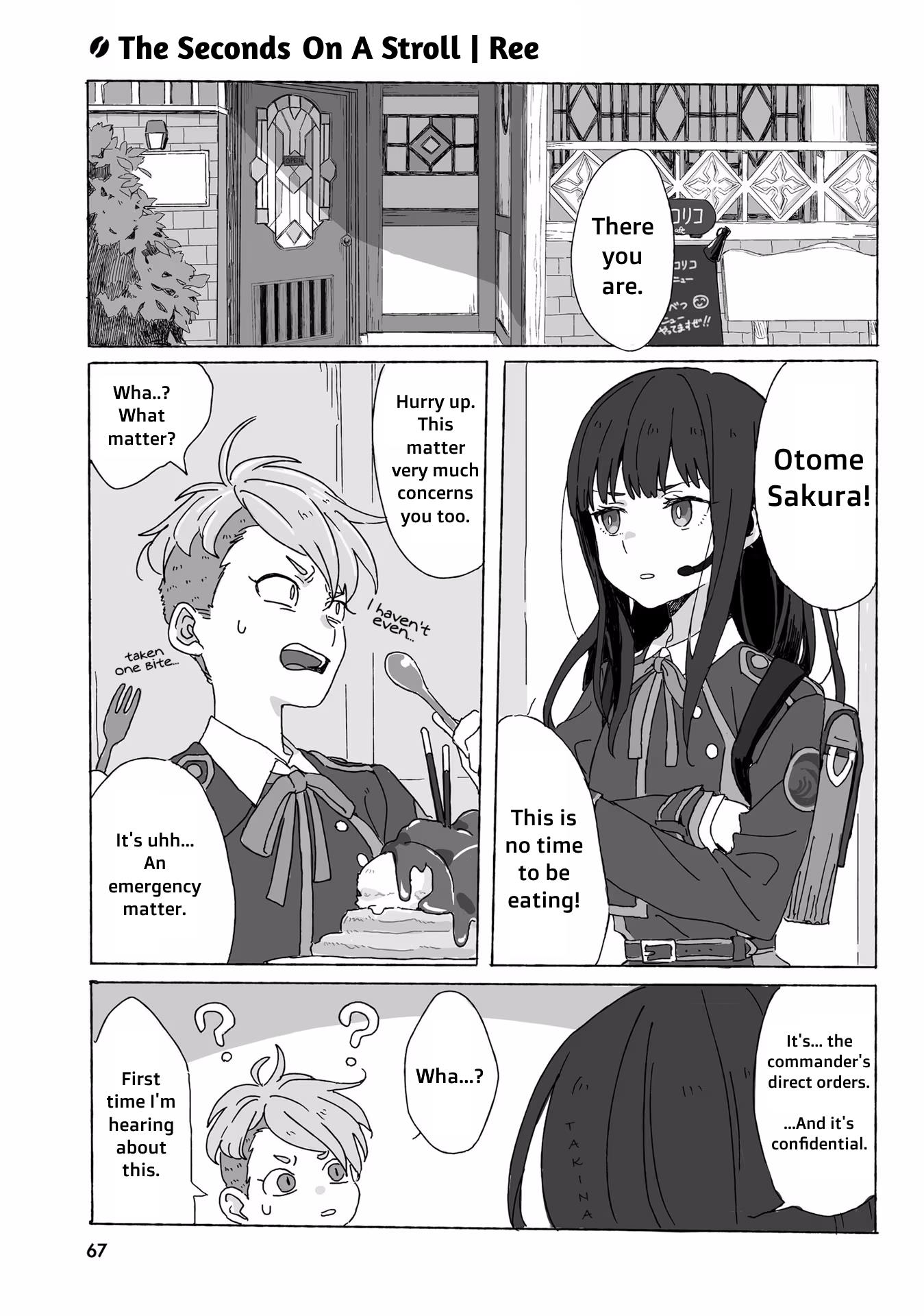 Lycoris Recoil Comic Anthology: Repeat - Vol.1 Chapter 6: The Seconds On A Stroll | Ree