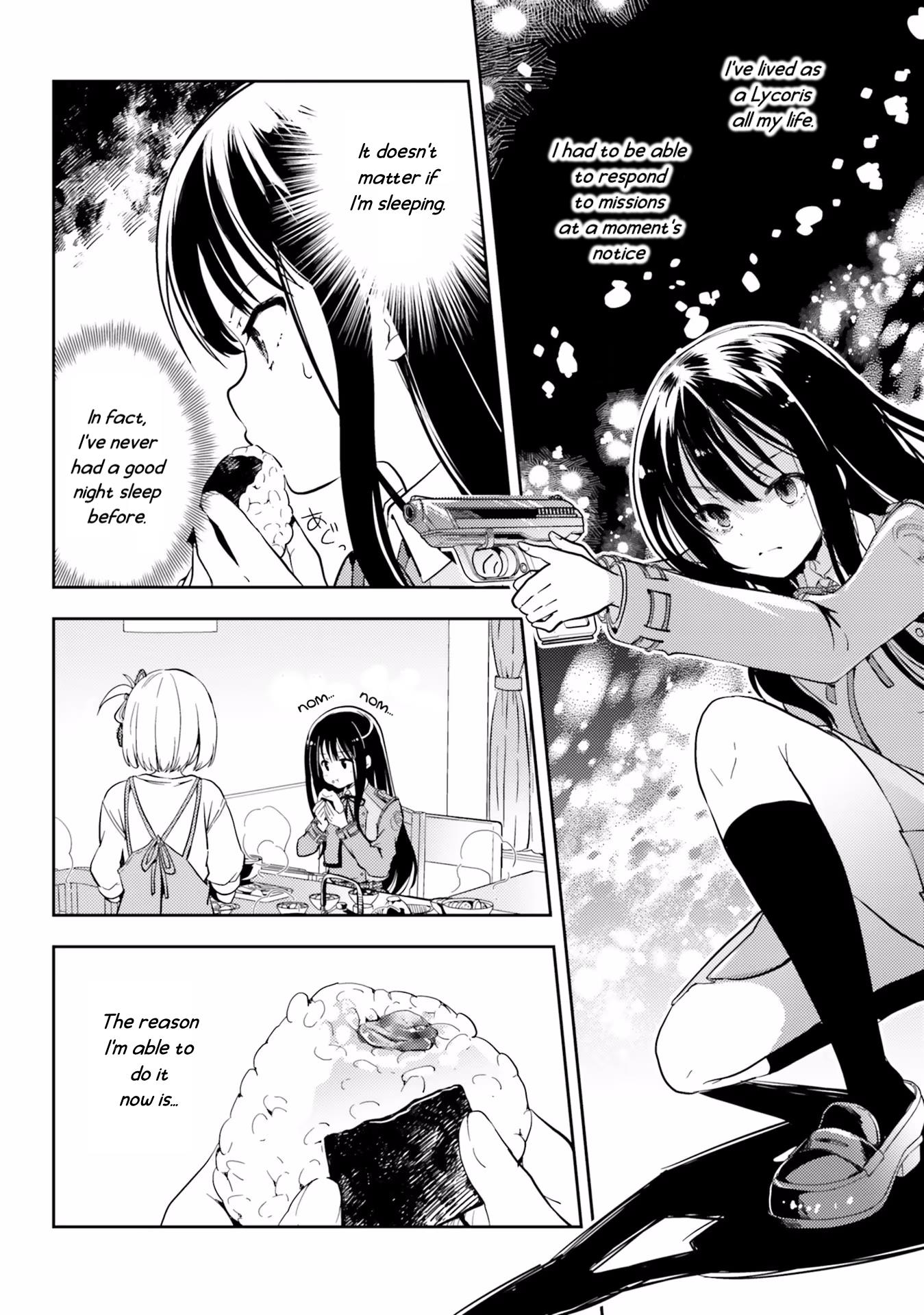 Lycoris Recoil Comic Anthology: Repeat - Vol.1 Chapter 14: One Day At A Certain Safehouse | Mekimeki