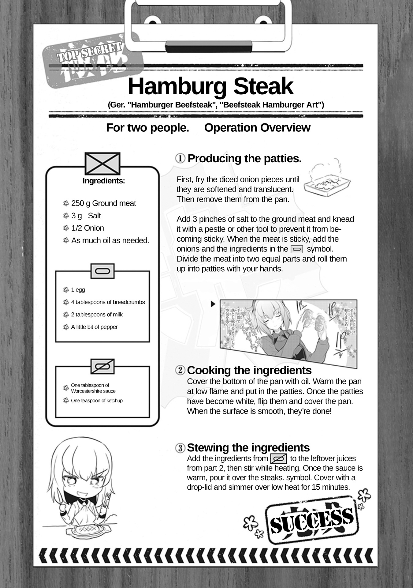 Girls Und Panzer Das Finale - Continuation High School’s Starving Art Of Dining - Vol.1 Chapter 3: A Hamburg Steak Plate And An Honest Smile