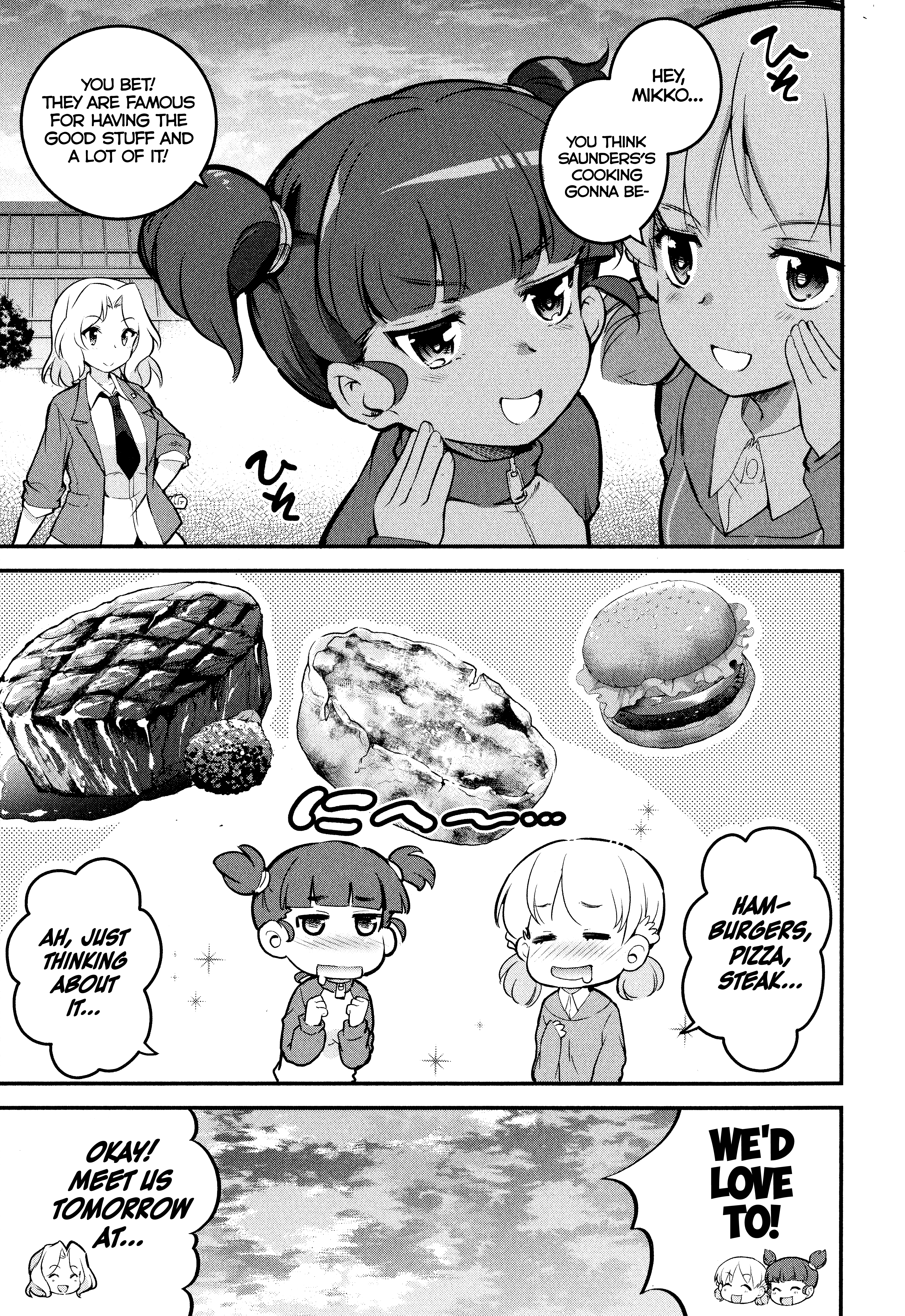 Girls Und Panzer Das Finale - Continuation High School’s Starving Art Of Dining - Vol.2 Chapter 6: Saunders, Science, And Food