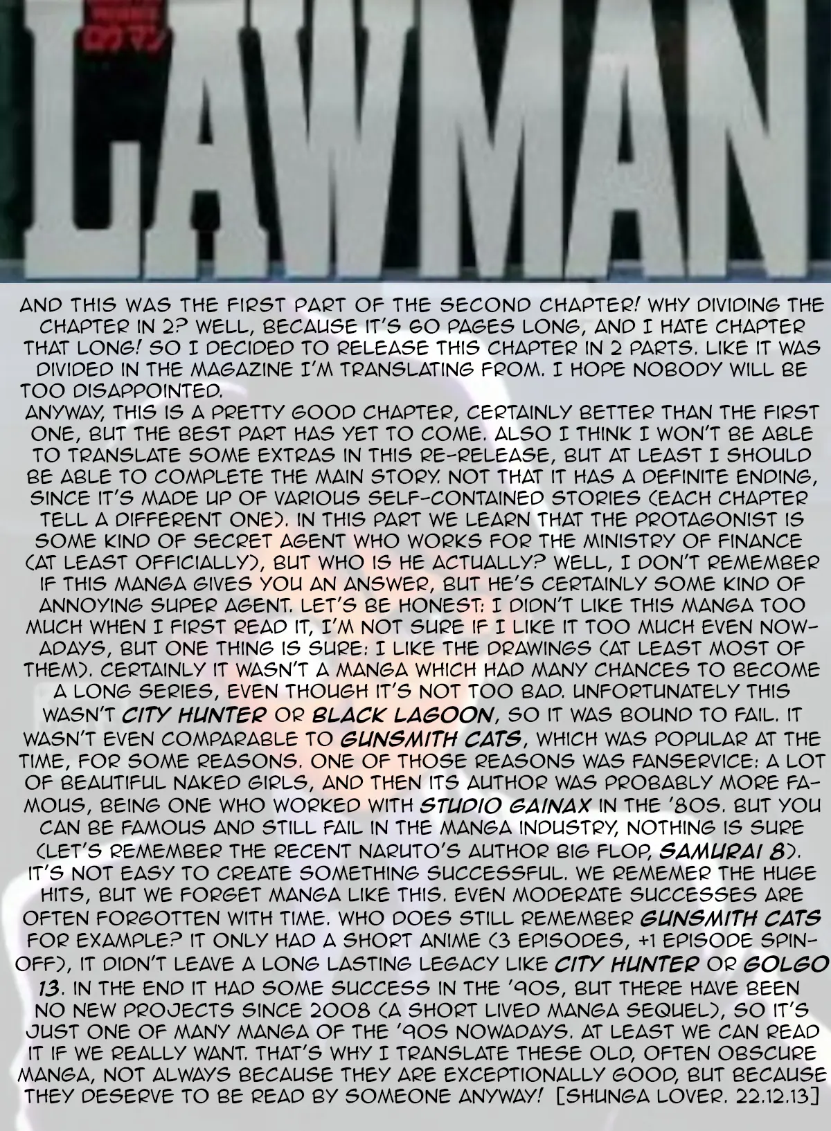 Lawman - Vol.1 Chapter 2: Lawmans (Part 1)