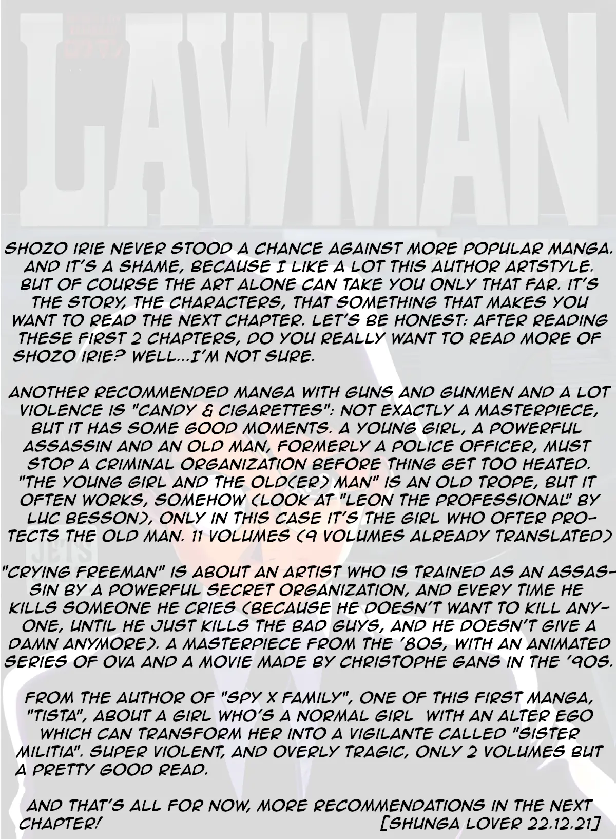 Lawman - Vol.1 Chapter 2.5: Lawmans (Part 2)