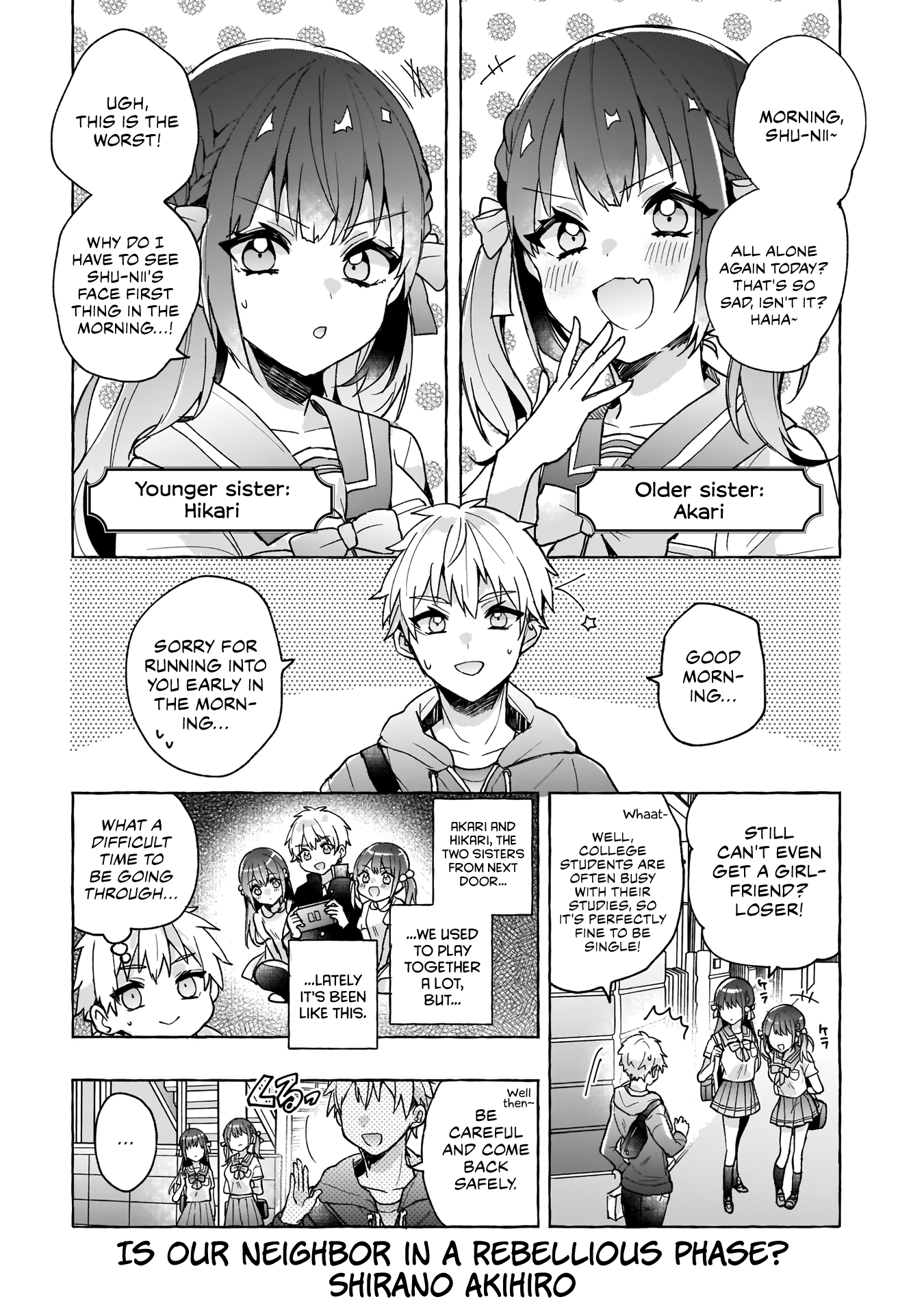 Futago No Onnanoko Wo "Wakaraseru" Anthology - Chapter 1: Is Our Neighbor In A Rebellious Phase ? - Shirano Akihiro