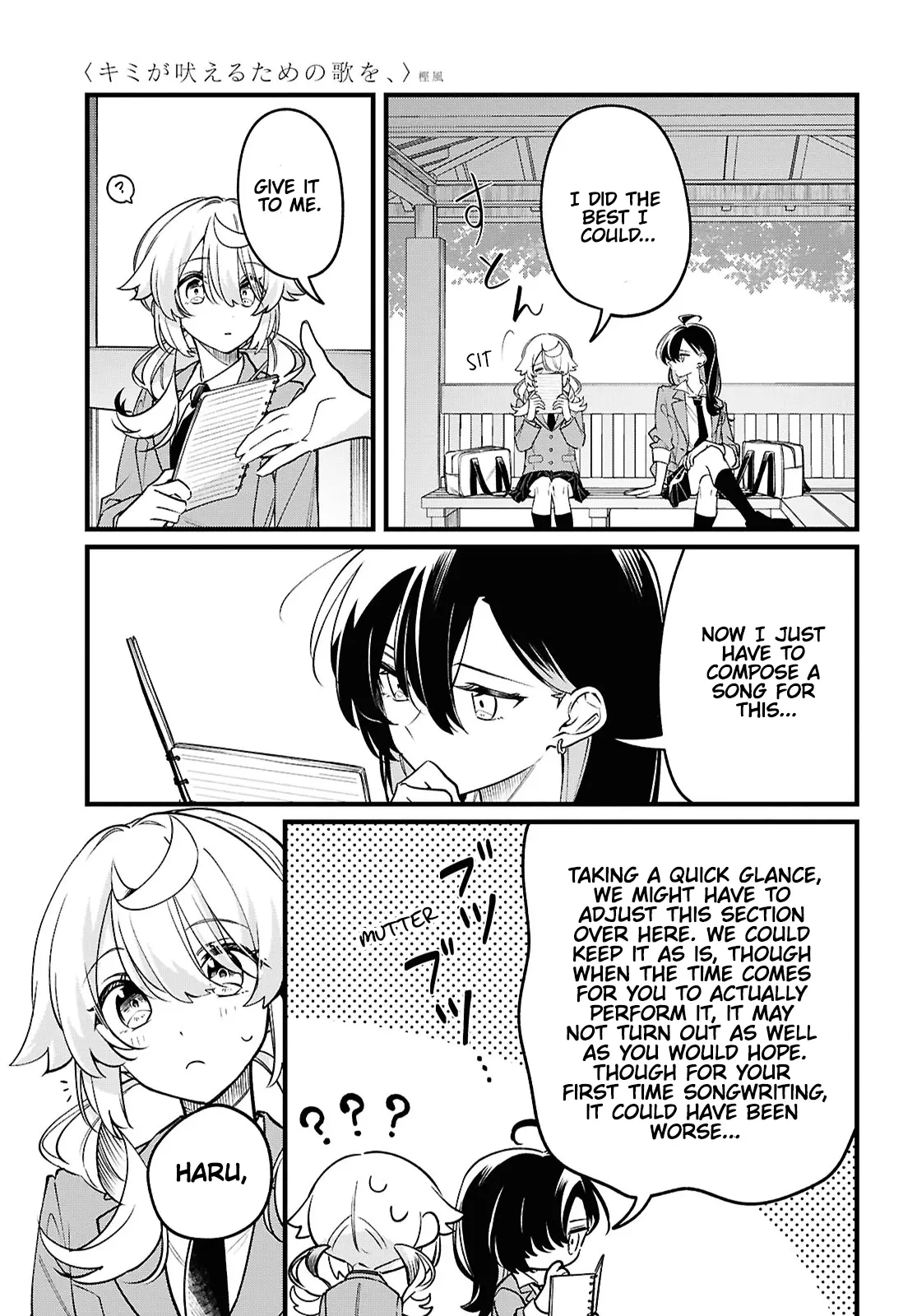 Kimi Ga Hoeru Tame No Uta Wo, - Chapter 4: We're Partners After All