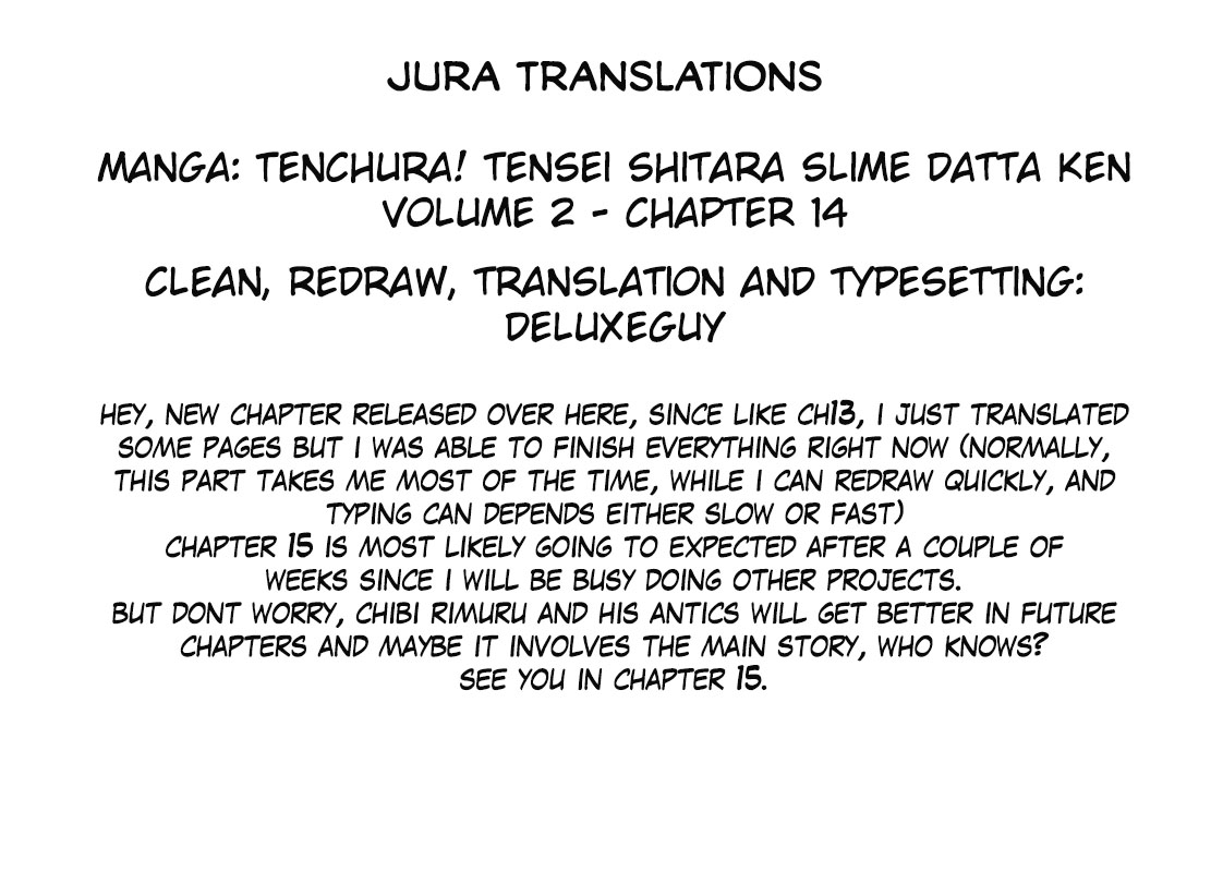 Tenchura! Tensei Shitara Slime Datta Ken - Vol.2 Chapter 14: Get Well Soon!