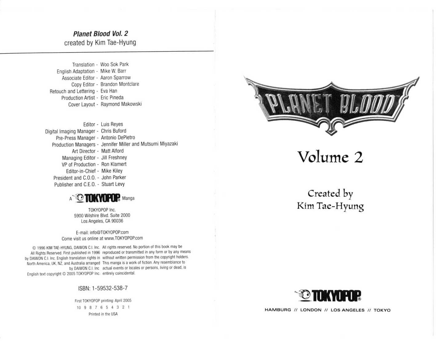 Planet Blood - Vol.2 Chapter 0