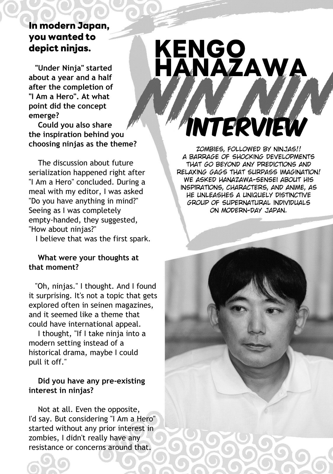 Under Ninja Nin Nin Official Manual - Chapter 10: Kengo Hanazawa Nin Nin Interview