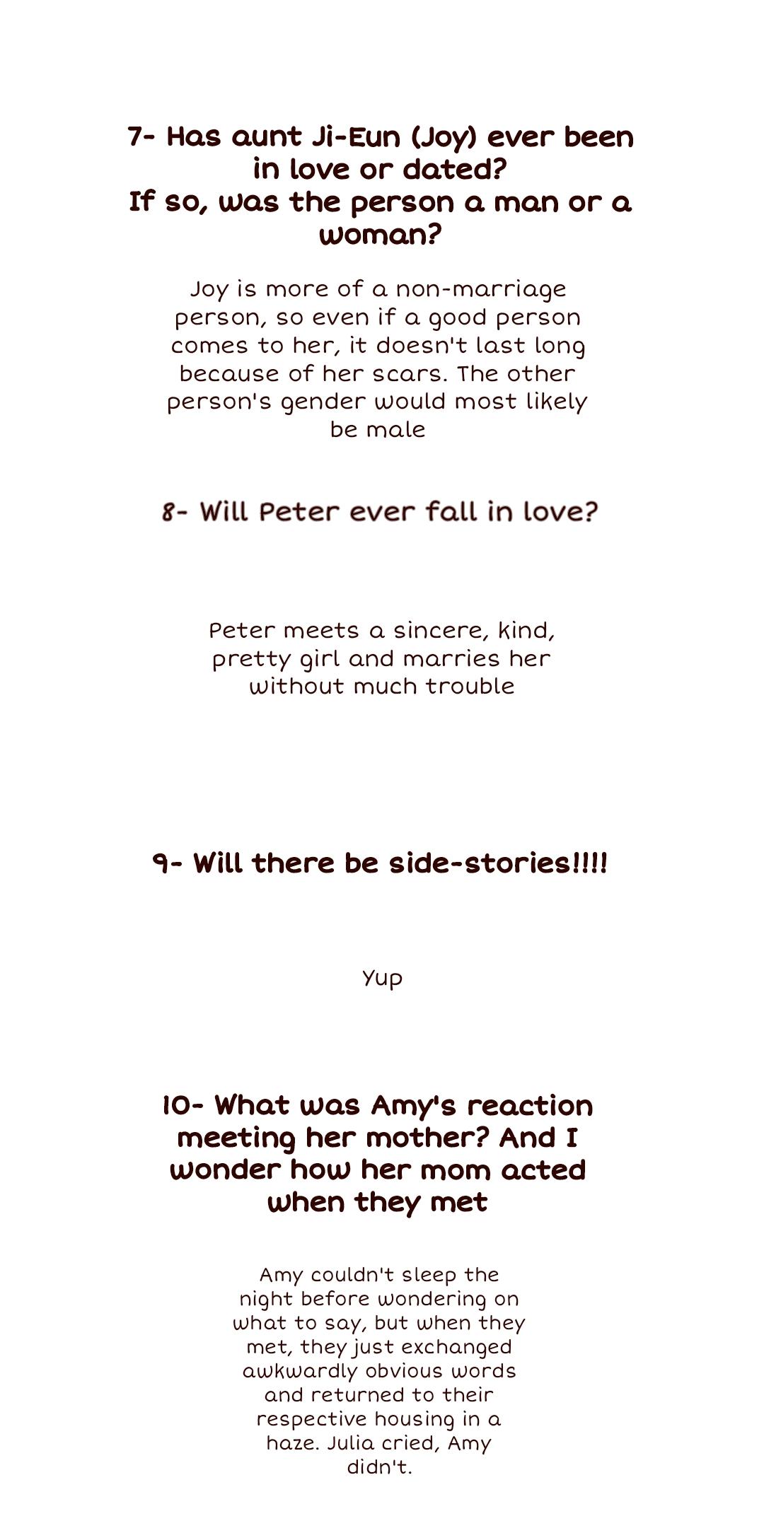 I Love Amy - Afterword. : A Review Of The Chapter S