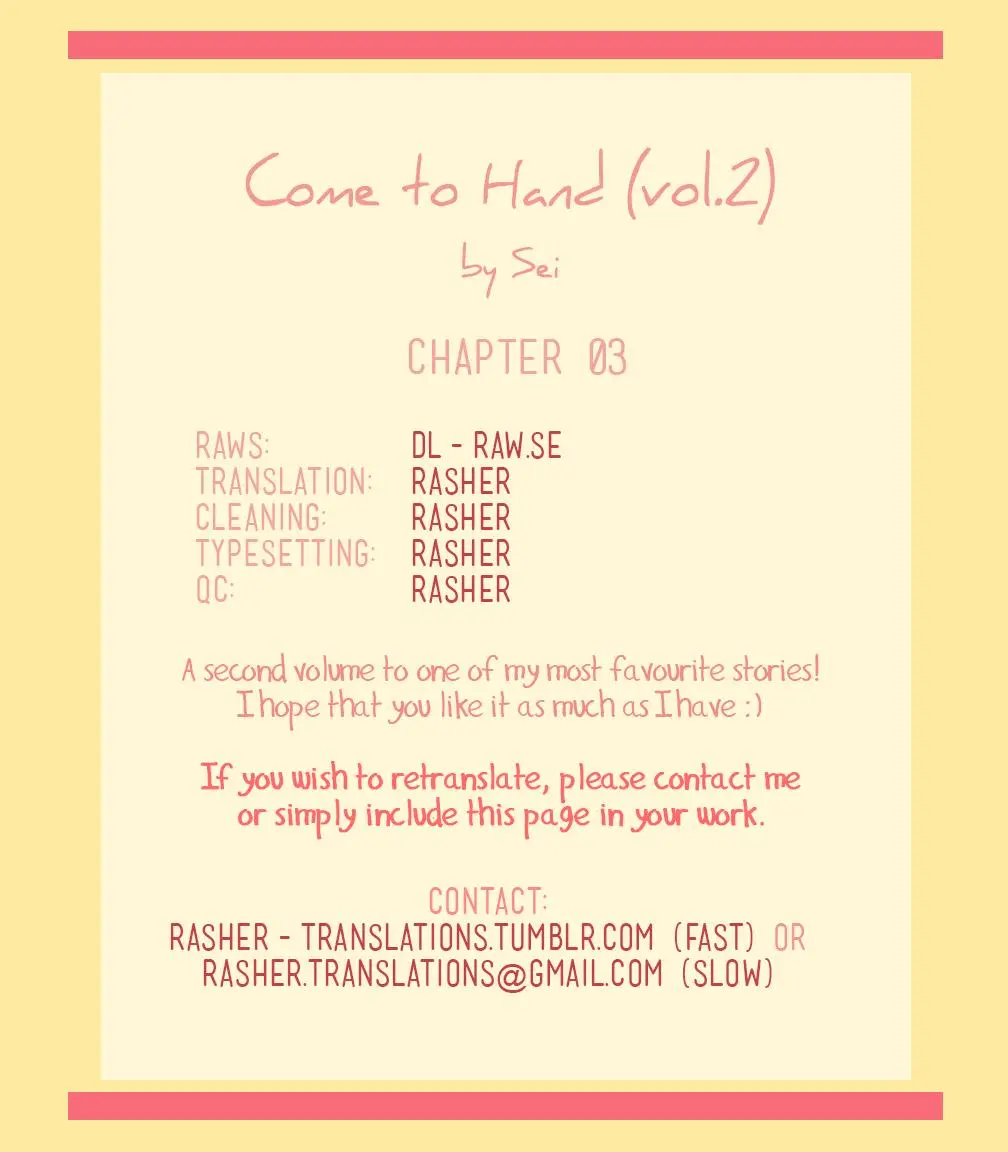 Come To Hand - Vol.02  Chapter 3