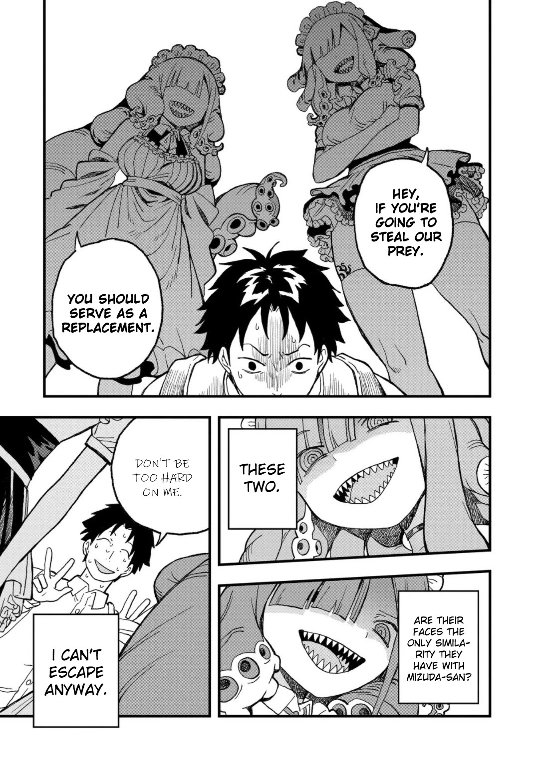 Mizudako-Chan Kara Wa Nigerarenai! - Chapter 15: Asa Hiru Yuu