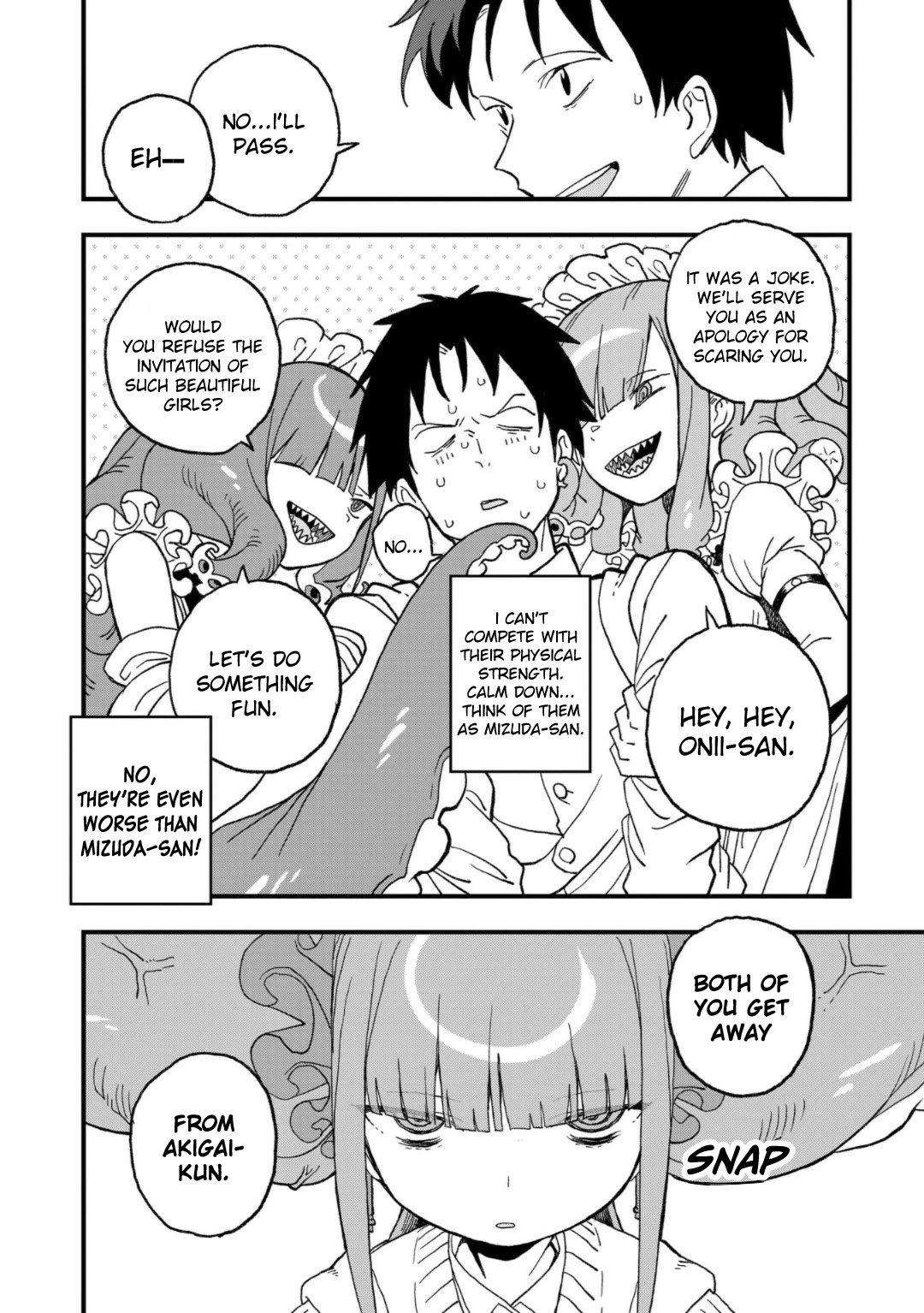 Mizudako-Chan Kara Wa Nigerarenai! - Chapter 15: Asa Hiru Yuu