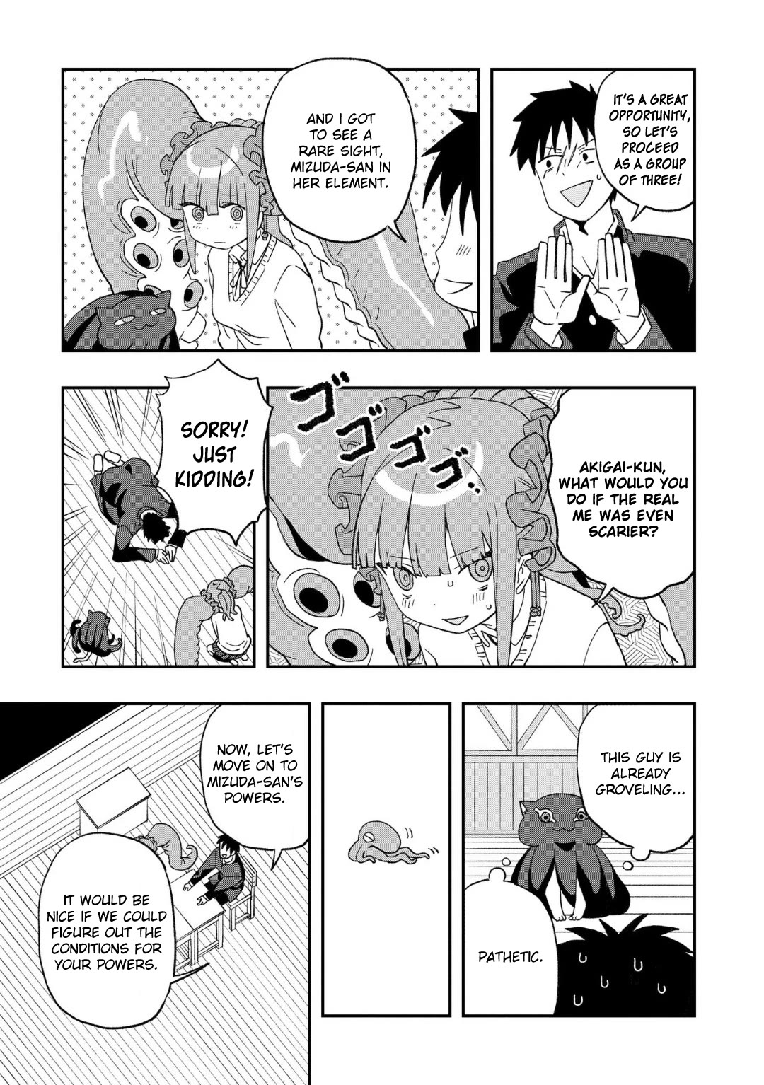 Mizudako-Chan Kara Wa Nigerarenai! - Chapter 11: Yudedako-Chan