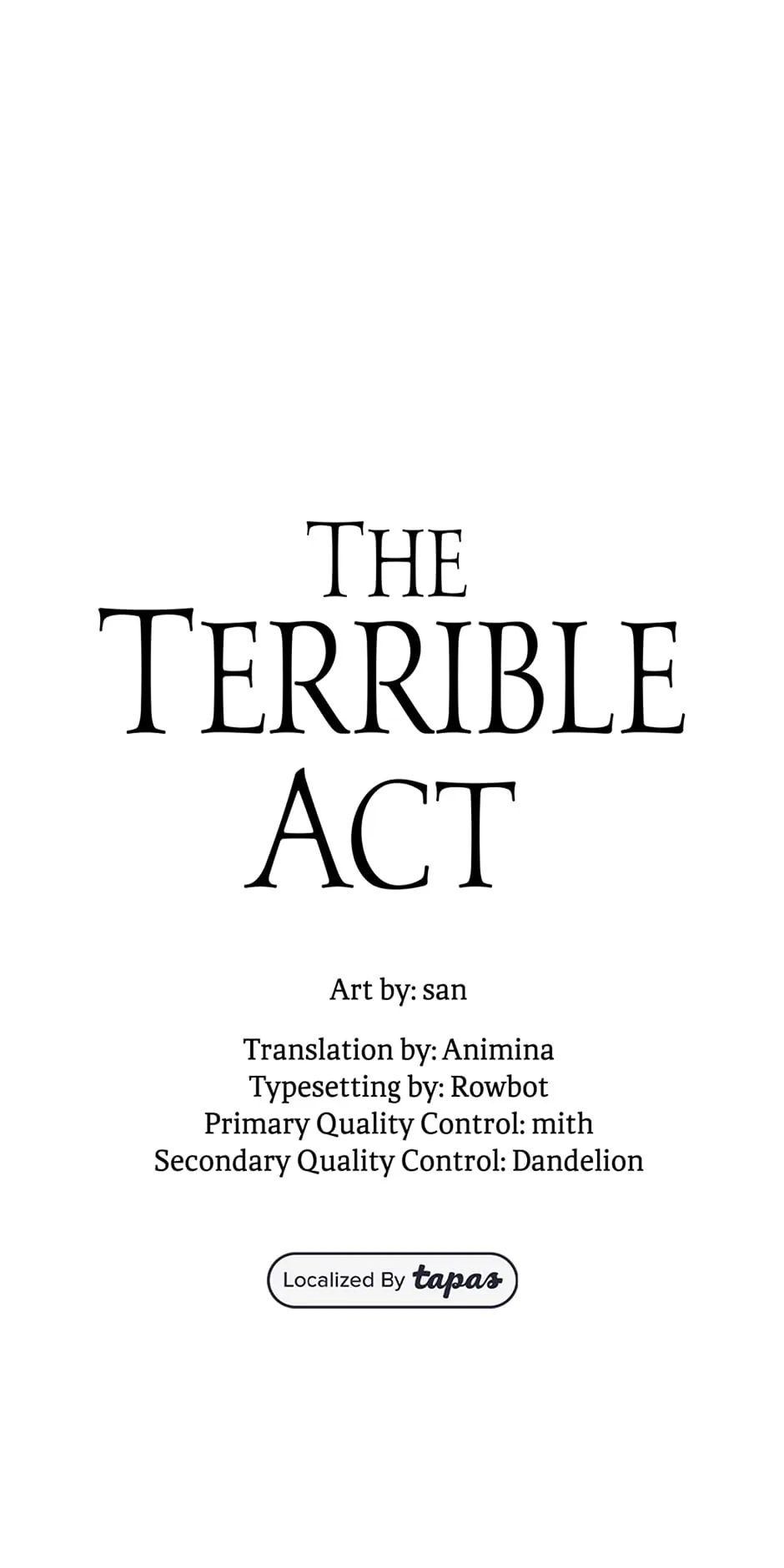 The Terrible Act - Chapter 13