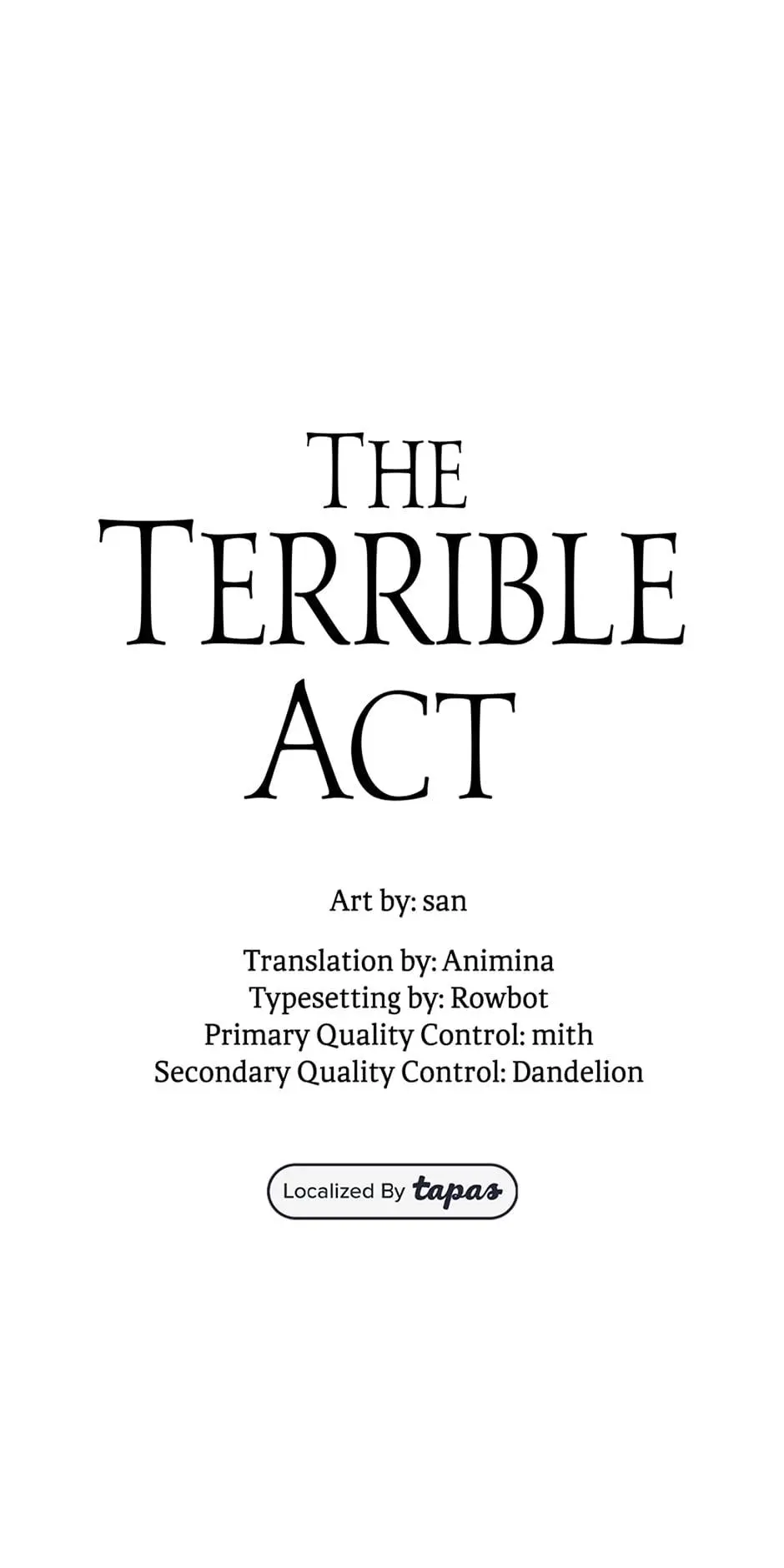 The Terrible Act - Chapter 9